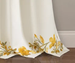 Tanisha Yellow & Gray Floral Room-Darkening Rod Pocket Curtain Panel Pair, (84") 11 Tanisha Yellow & Gray Floral Room-Darkening Rod Pocket Curtain Panel Pair, (84") -DHP Sales Store 810468290 3