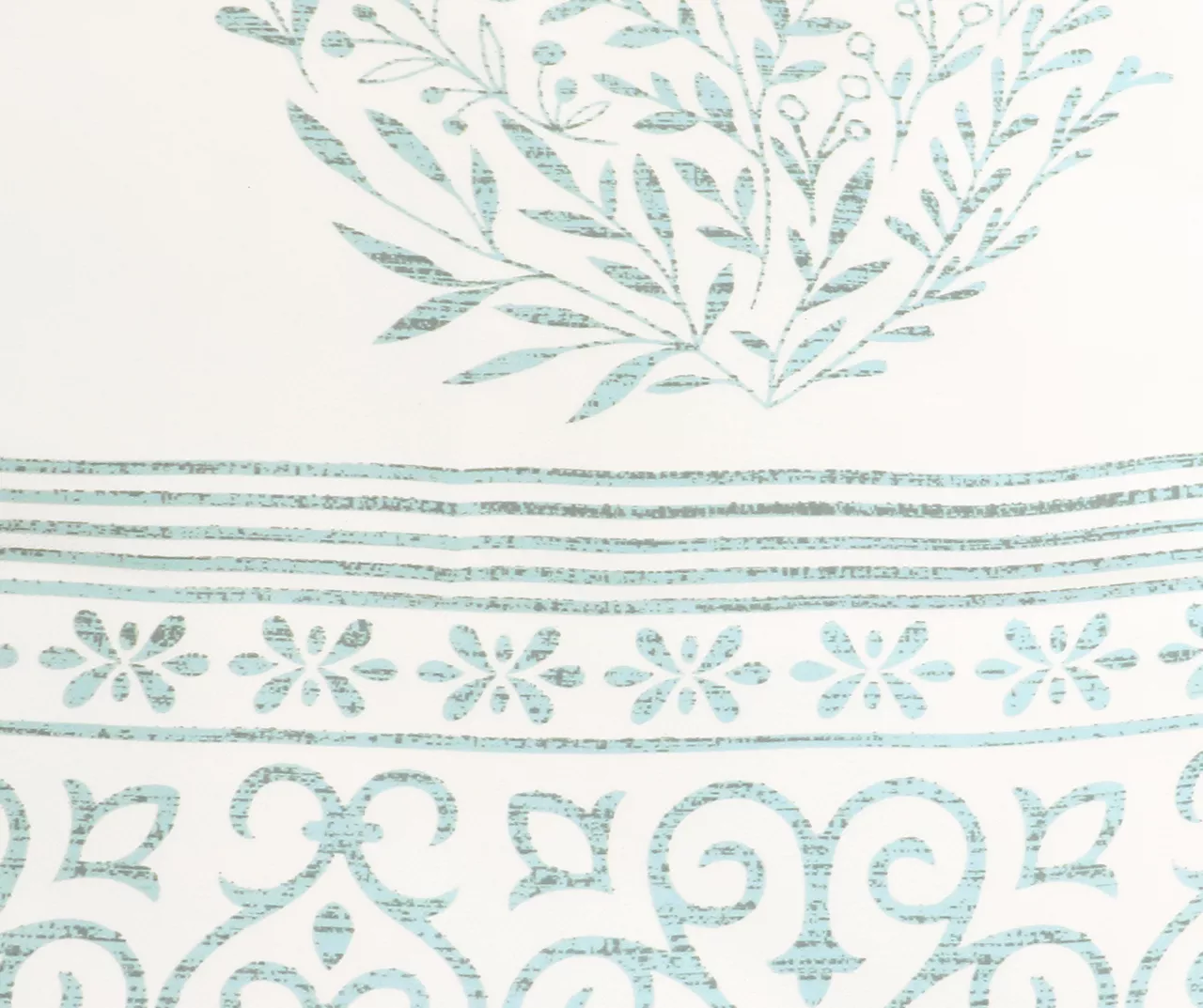 Teardrop Leaf Blue Room-Darkening Back Tab Curtain Panel Pair, (84") 4 Teardrop Leaf Blue Room-Darkening Back Tab Curtain Panel Pair, (84") - Image 2