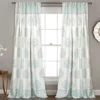 Teardrop Leaf Blue Room-Darkening Back Tab Curtain Panel Pair, (84") 2 Teardrop Leaf Blue Room-Darkening Back Tab Curtain Panel Pair, (84") -DHP Sales Store 810468291 4