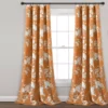 Botanical Garden Orange Room-Darkening Rod Pocket Curtain Panel Pair, (84") -DHP Sales Store 810468296 1