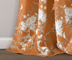 Botanical Garden Orange Room-Darkening Rod Pocket Curtain Panel Pair, (84") 13 Botanical Garden Orange Room-Darkening Rod Pocket Curtain Panel Pair, (84") -DHP Sales Store 810468296 3