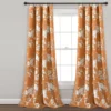 Botanical Garden Orange Room-Darkening Rod Pocket Curtain Panel Pair, (95") -DHP Sales Store 810468297