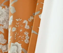 Botanical Garden Orange Room-Darkening Rod Pocket Curtain Panel Pair, (95") -DHP Sales Store 810468297 4