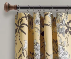 Botanical Garden Yellow Room-Darkening Rod Pocket Curtain Panel Pair, (84") 11 Botanical Garden Yellow Room-Darkening Rod Pocket Curtain Panel Pair, (84") -DHP Sales Store 810468298 1 1