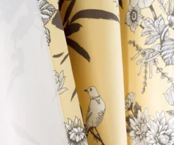 Botanical Garden Yellow Room-Darkening Rod Pocket Curtain Panel Pair, (84") 14 Botanical Garden Yellow Room-Darkening Rod Pocket Curtain Panel Pair, (84") -DHP Sales Store 810468298 4