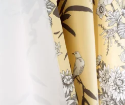 Botanical Garden Yellow Room-Darkening Rod Pocket Curtain Panel Pair, (95") -DHP Sales Store 810468299 4