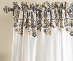 Clara Gray & Yellow Paisley Room-Darkening Rod Pocket Curtain Panel Pair, (84") 11 Clara Gray & Yellow Paisley Room-Darkening Rod Pocket Curtain Panel Pair, (84") -DHP Sales Store 810468309 1