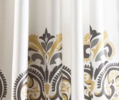 Clara Gray & Yellow Paisley Room-Darkening Rod Pocket Curtain Panel Pair, (84") 13 Clara Gray & Yellow Paisley Room-Darkening Rod Pocket Curtain Panel Pair, (84") -DHP Sales Store 810468309 3