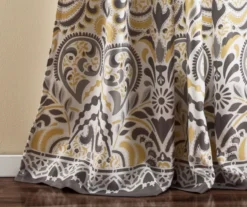 Clara Gray & Yellow Paisley Room-Darkening Rod Pocket Curtain Panel Pair, (84") 14 Clara Gray & Yellow Paisley Room-Darkening Rod Pocket Curtain Panel Pair, (84") -DHP Sales Store 810468309 4
