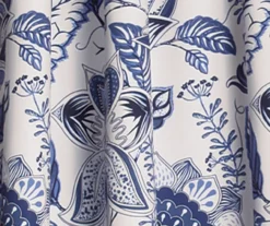 Cynthia Jacobean Blue Room-Darkening Rod Pocket Curtain Panel Pair -DHP Sales Store 810468314 2