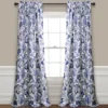 Cynthia Jacobean Blue Room-Darkening Rod Pocket Curtain Panel Pair, (95") 2 Cynthia Jacobean Blue Room-Darkening Rod Pocket Curtain Panel Pair, (95") -DHP Sales Store 810468314 3