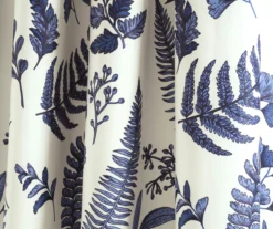 Devonia Allover White & Navy Floral Room-Darkening Rod Pocket Curtain Panel Pair, (84") -DHP Sales Store 810468320 2