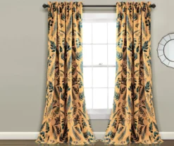 Devonia Allover Floral Room-Darkening Rod Pocket Curtain Panel Pair -DHP Sales Store 810468323
