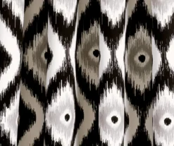 Diamond Ikat Black Room-Darkening Grommet Curtain Panel Pair, (84") -DHP Sales Store 810468324 2 1