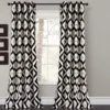 Diamond Ikat Black Room-Darkening Grommet Curtain Panel Pair, (84") -DHP Sales Store 810468324 4