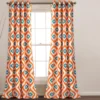 Diamond Ikat Turquoise & Orange Room-Darkening Grommet Curtain Panel Pair, (84") -DHP Sales Store 810468326