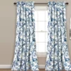 Dolores Blue & White Floral Room-Darkening Rod Pocket Curtain Panel Pair, (84") -DHP Sales Store 810468328