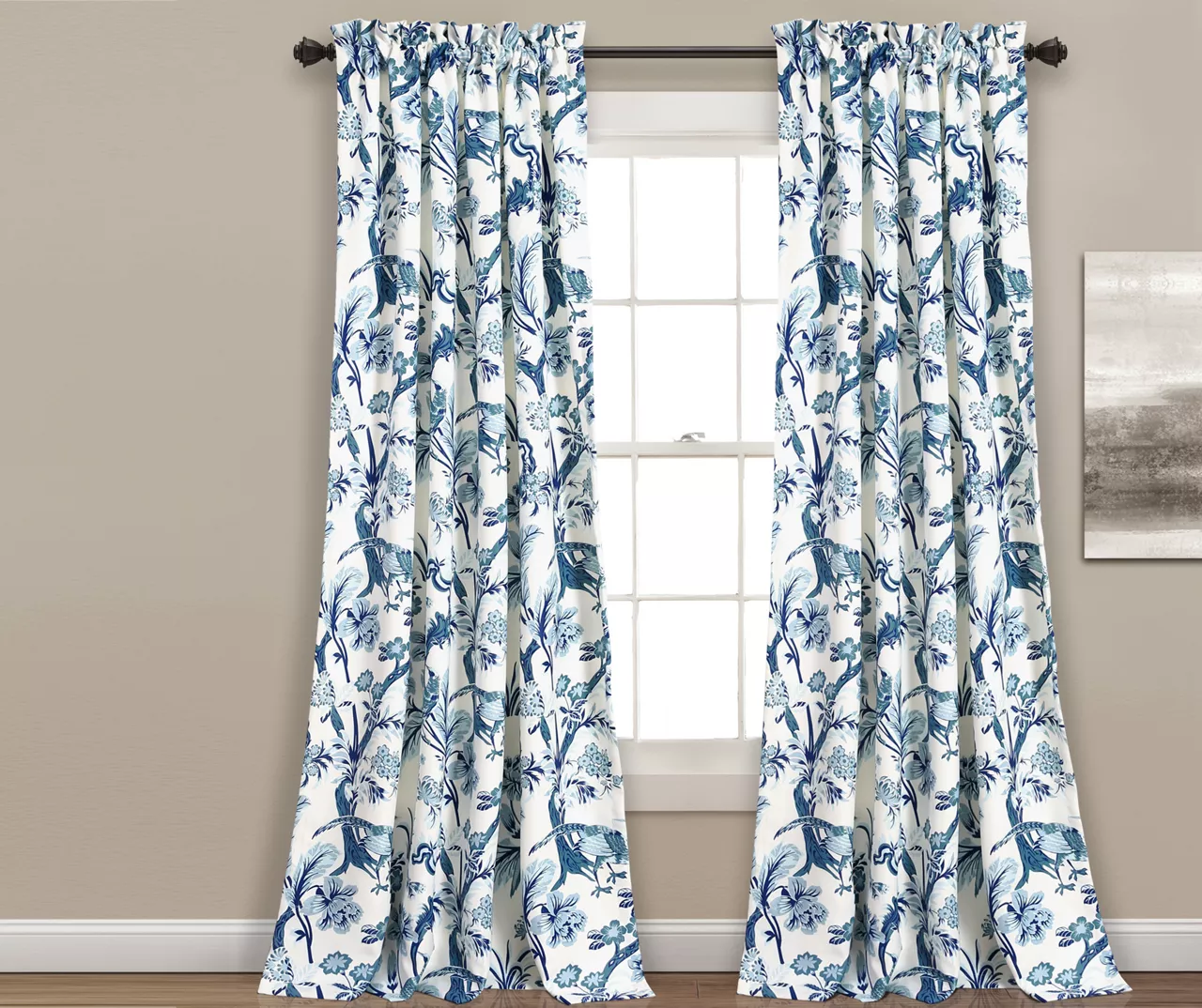 Dolores Floral Room-Darkening Rod Pocket Curtain Panel Pair 7 Dolores Floral Room-Darkening Rod Pocket Curtain Panel Pair - Image 5