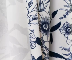 Botanical Garden Navy & White Room-Darkening Rod Pocket Curtain Panel Pair, (95") -DHP Sales Store 810468332 4