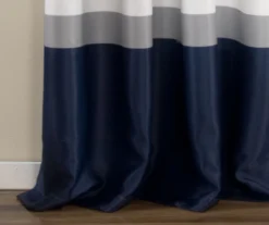 Alexander Stripe Navy Room-Darkening Grommet Curtain Panel Pair, (84") -DHP Sales Store 810468334 3