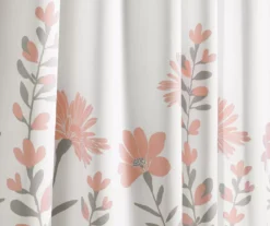 Aprile Floral Room-Darkening Rod Pocket Curtain Panel Pair, (84") -DHP Sales Store 810468338 2