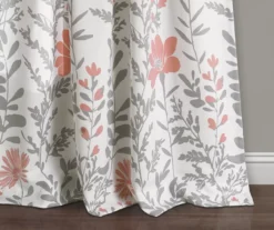 Aprile Floral Room-Darkening Rod Pocket Curtain Panel Pair, (84") -DHP Sales Store 810468338 3