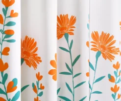 Aprile Floral Room-Darkening Rod Pocket Curtain Panel Pair, (84") -DHP Sales Store 810468339 2