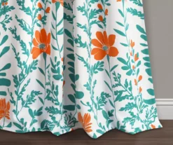 Aprile Floral Room-Darkening Rod Pocket Curtain Panel Pair, (84") -DHP Sales Store 810468339 3