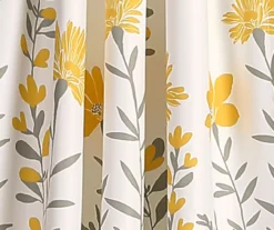 Aprile Floral Room-Darkening Rod Pocket Curtain Panel Pair, (84") -DHP Sales Store 810468340 2