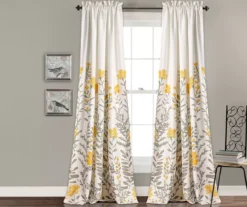 Aprile Floral Room-Darkening Rod Pocket Curtain Panel Pair, (84") -DHP Sales Store 810468340