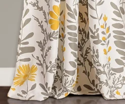 Aprile Floral Room-Darkening Rod Pocket Curtain Panel Pair, (84") -DHP Sales Store 810468340 3