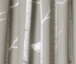 Bird On The Tree Gray Room-Darkening Rod Pocket Curtain Panel Pair, (95") 11 Bird On The Tree Gray Room-Darkening Rod Pocket Curtain Panel Pair, (95") -DHP Sales Store 810468358 2