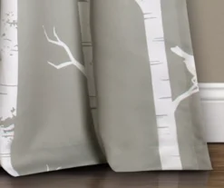 Bird On The Tree Gray Room-Darkening Rod Pocket Curtain Panel Pair, (95") 12 Bird On The Tree Gray Room-Darkening Rod Pocket Curtain Panel Pair, (95") -DHP Sales Store 810468358 3