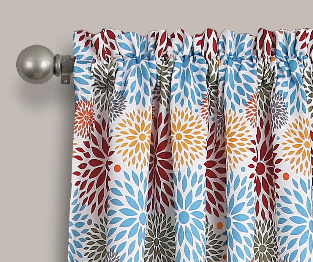 Blooming Flower Room-Darkening Rod Pocket Curtain Panel Pair 6 Blooming Flower Room-Darkening Rod Pocket Curtain Panel Pair - Image 4