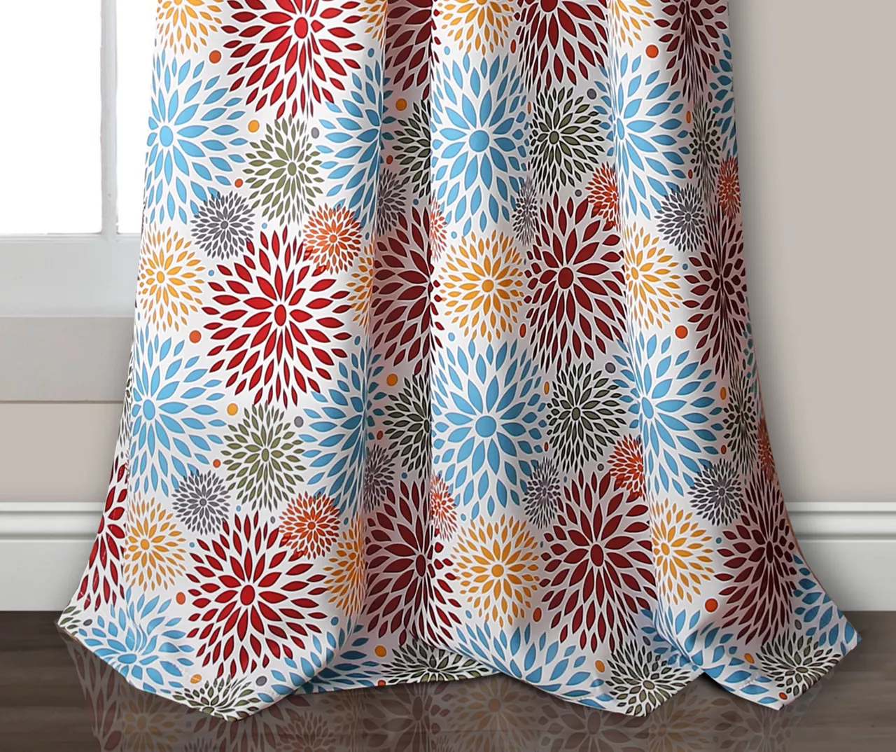 Blooming Flower Room-Darkening Rod Pocket Curtain Panel Pair 8 Blooming Flower Room-Darkening Rod Pocket Curtain Panel Pair - Image 6