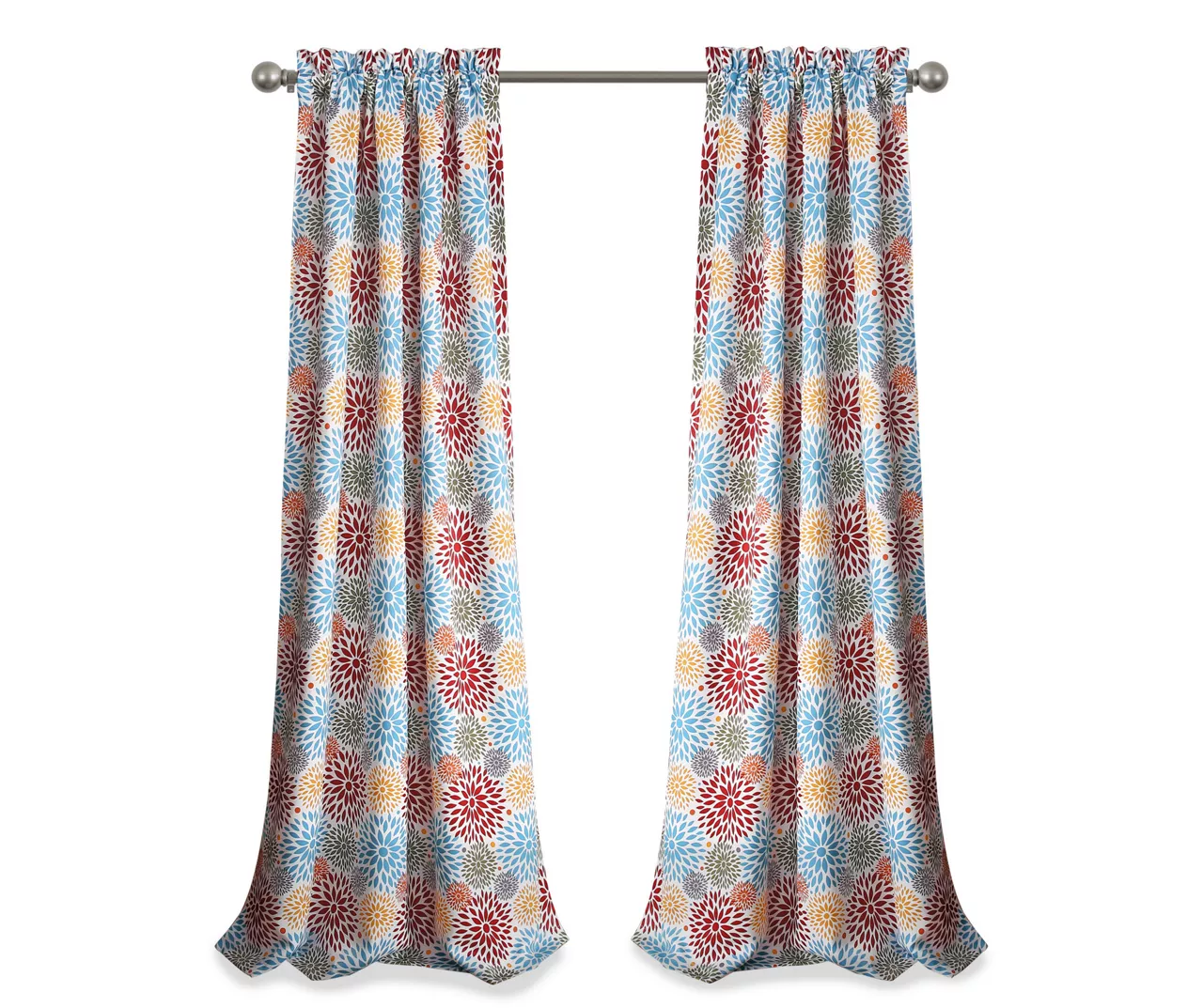 Blooming Flower Room-Darkening Rod Pocket Curtain Panel Pair 11 Blooming Flower Room-Darkening Rod Pocket Curtain Panel Pair - Image 9