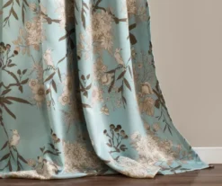 Botanical Garden Blue Room-Darkening Rod Pocket Curtain Panel Pair, (95") -DHP Sales Store 810468364 2