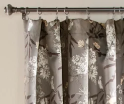 Botanical Garden Gray Room-Darkening Rod Pocket Curtain Panel Pair, (95") -DHP Sales Store 810468365 1 1