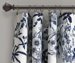 Botanical Garden Navy & White Room-Darkening Rod Pocket Curtain Panel Pair, (84") 11 Botanical Garden Navy & White Room-Darkening Rod Pocket Curtain Panel Pair, (84") -DHP Sales Store 810468368 1