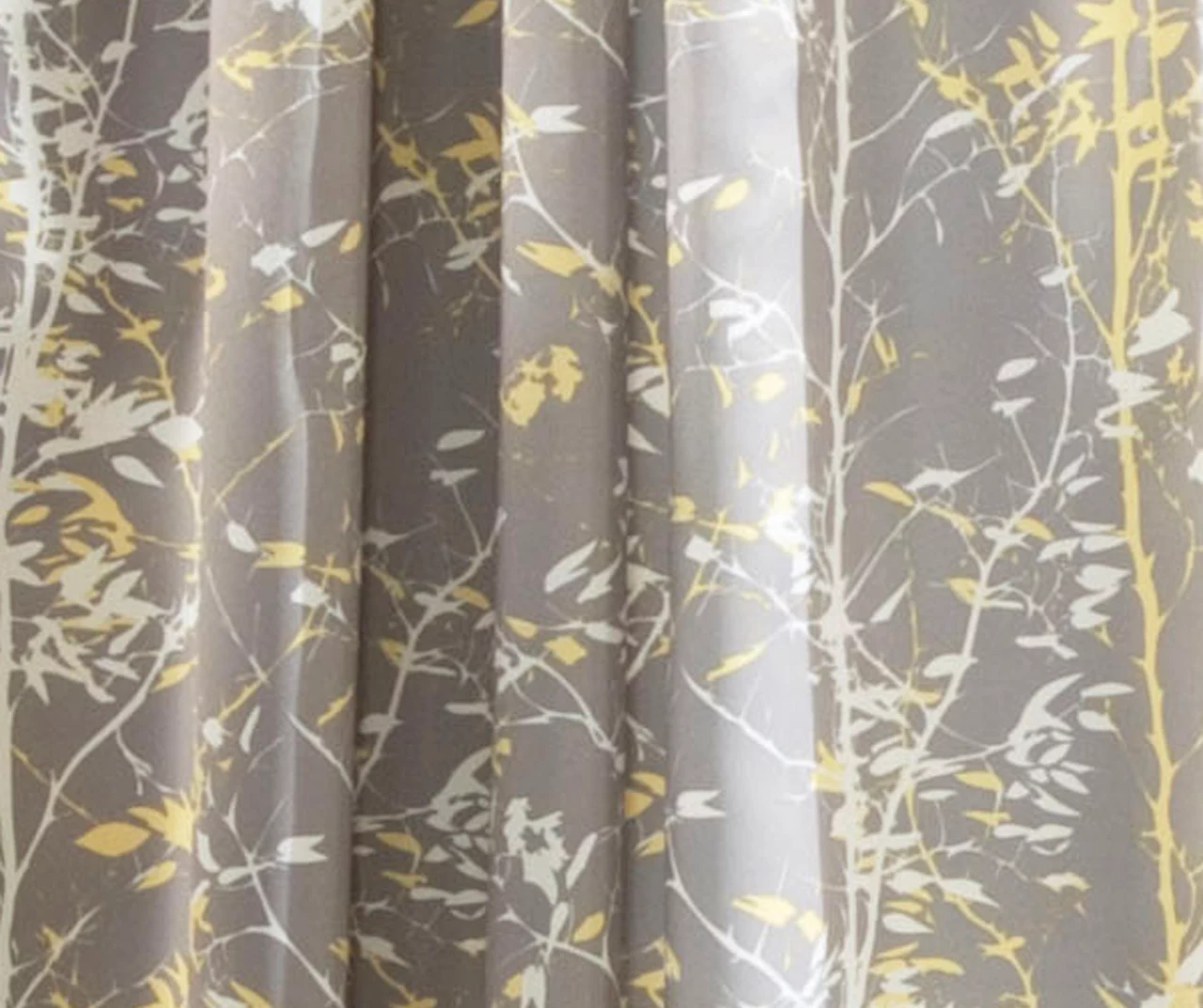 Forest Gray & Yellow Room-Darkening Rod Pocket Curtain Panel Pair, (84") 5 Forest Gray & Yellow Room-Darkening Rod Pocket Curtain Panel Pair, (84") - Image 3