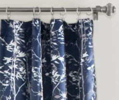 Forest Navy Room-Darkening Rod Pocket Curtain Panel Pair, (84") 9 Forest Navy Room-Darkening Rod Pocket Curtain Panel Pair, (84") -DHP Sales Store 810468371 1
