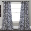 Giovana Navy Geometric Room-Darkening Grommet Curtain Panel Pair, (84") -DHP Sales Store 810468372