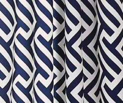 Giovana Navy Geometric Room-Darkening Grommet Curtain Panel Pair, (84") 10 Giovana Navy Geometric Room-Darkening Grommet Curtain Panel Pair, (84") -DHP Sales Store 810468372 2