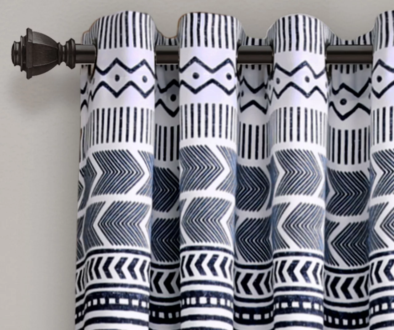 Hygge Geo Room-Darkening Grommet Curtain Panel Pair, (84") 5 Hygge Geo Room-Darkening Grommet Curtain Panel Pair, (84") - Image 3