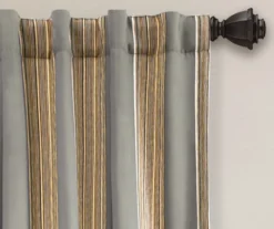 Julia Stripe Gray Room-Darkening Back Tab Curtain Panel Pair, (84") 11 Julia Stripe Gray Room-Darkening Back Tab Curtain Panel Pair, (84") -DHP Sales Store 810468377 1 1