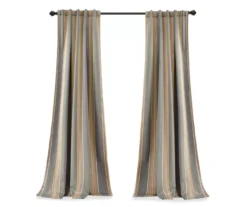 Julia Stripe Gray Room-Darkening Back Tab Curtain Panel Pair, (84") 17 Julia Stripe Gray Room-Darkening Back Tab Curtain Panel Pair, (84") -DHP Sales Store 810468377 7