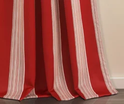 Julia Stripe Red Room-Darkening Back Tab Curtain Panel Pair, (84") -DHP Sales Store 810468378 3 1