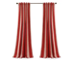 Julia Stripe Red Room-Darkening Back Tab Curtain Panel Pair, (84") -DHP Sales Store 810468378 7 1