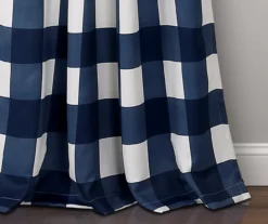 Kelly Checker Room-Darkening Back Tab Curtain Panel Pair, (84") -DHP Sales Store 810468383 3 1