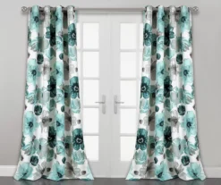 Leah Floral Room-Darkening Grommet Curtain Panel Pair 24 Leah Floral Room-Darkening Grommet Curtain Panel Pair -DHP Sales Store 810468387